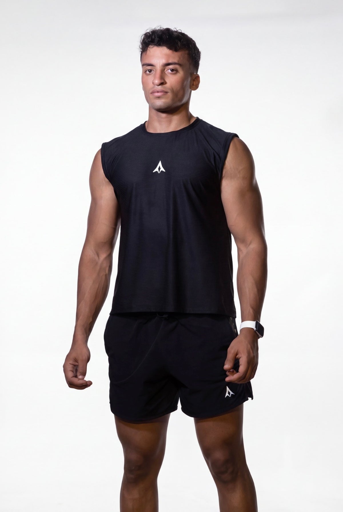 BREATHABLE BLACK TANK TOP